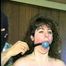NAKED, BALL-GAGGED, TIT TIED, CROTCH ROPED AMBER (D32-10)
