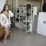 Rey Sanson bound and gagged in a shiny nylon Downjacket during a Fotoshooting