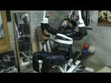 03:00 Min. video with Katharina tied and gagged in a shiny nylon downjacket