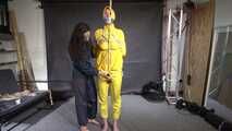 Aiyana and Myxxxy having fun together in shiny nylon Rainwear