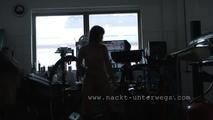 Naked through the world: In the car workshop