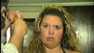BBW MICHELLE IS F0RCED TO CHANGE CLOTHS WHILE CLEAVE GAGGED, HOG-TIED, BAREFOOT, TOES TIED ON BED (D53-7)