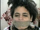 18 Yr LATINA ZARR IS WRAP TAPE GAGGED & BOUND WITH PACKAGING TAPE (D45-7)