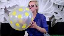 Blow2Pop clear U16 yellow polka dot