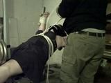 Sandra tied on a gym 2/2