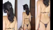 Hot latina teen selfie bikini dancing