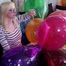 balloon cluster pop with scissors