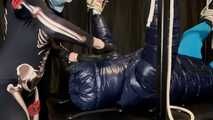  Breath control in two puffy jackets