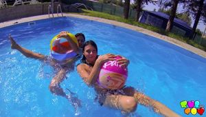 397 Tequila and Gabrielle Rossa play in the pool!