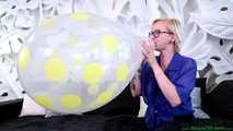 Blow2Pop clear U16 yellow polka dot