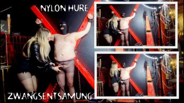 Nylon-Herrin takes your cock to the limit ! 