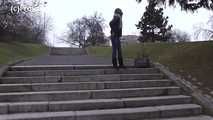 119007 Donna-Jo Pees Down The Park Steps