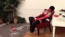 Office Slave in Hood and Ballgag has Bondage Orgasm - Lorelei - Extra Orgasm