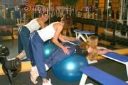 Stella and Leonie in a fitness studio wearing supersexy rainwear (Pics)