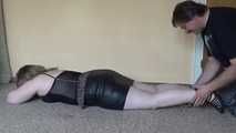 Sandra - Making of lying cuffed