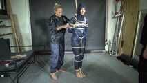 Aiyana bound, gagged and vibed by Ms. Ungeniert in shiny nylon Rainwear and she really enjoyed it!!!