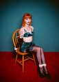 Amber in Vintage Lingerie Chairtied