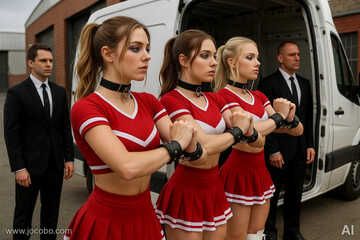 Cheerleader Cuffed For Transport