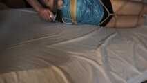 Watch Rachel Adams bound and gagged in shiny nylon Shorts and Windbreaker  