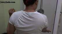 Wet clothes! White tights and White Tshirt