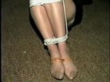 19 Yr OLD LATINA HOUSEWIFE BALL-TIED, HOG-TIED PANTY STUFFED HOSTAGE (D29-6)