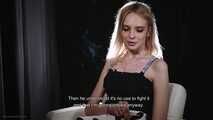 18 y.o. Angelina is smoking two 120mm cigarettes and giving an interview about her smoking experience