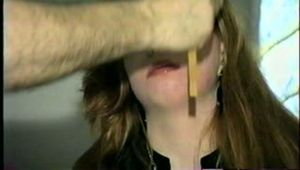 18 Yr OLD HIGH SCHOOL RED HEAD, BALL-GAGGED, TAPED & HANDCUFFED (D25-4)