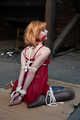 Amber in the Attic Frogtie Taped in a Babydoll and tights