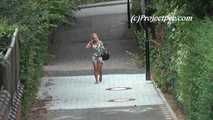 047022 Yassie Has To Stop For A Pee On The Flight Of Steps