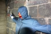 Alina tied and gagged in a skisuit
