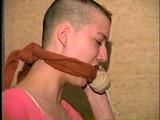 PUNK MELA IS BAREFOOT,MOUTH STUFFED, CLEAVE GAGGED, TOE-TIED & TRIES TO MAKE PHONE CALL (D43-11)