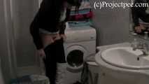 081004 Tipsy Lucia Pees In The Hand Basin