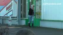 056025 Kasha Pees On The Floor Of The Smelly Toilet 
