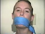 24 Yr OLD CRAFTER IS BALL-GAGGED, MOUTH STUFFED, OTM GAGGED, WRITES RANSOM NOTE, MAKES RANSOM CALL AND IS HANDGAGGED (D64-5)