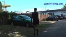 095005 Denise Pees In A Car Lot