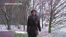 030060 Salma Takes A Pee In Snowy Germany
