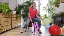 sexy ride and sit2pop small balloons on the chair