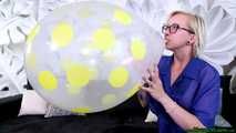Blow2Pop clear U16 yellow polka dot
