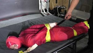 What happens if the Man with the tape is a nice guy? ... The escape challenge is to easy. I learned and will be more acurate and mean next time :). Still a good video in shiny red reainwear.