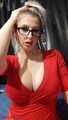 Selfie time red boob top