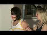 watch a couple enjoying Bondage in shiny nylon Shorts from our 2012 Archive