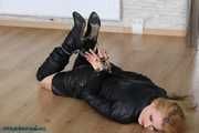 Irish 8 hogtied in leather