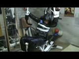 03:00 Min. video with Katharina tied and gagged in a shiny nylon downjacket