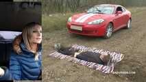 Tatjana drives a Hyundai Coupe on his servant