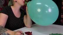 Blow2Pop red "C&A" balloon while smoking