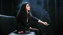 Adorable 19-year-old Anastasia surprisingly fancies smoking really strong Marlboro Red cigarettes