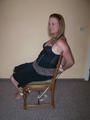 Tied on a chair