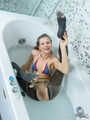 Sarah Kay, wet and horny in pantyhose (236 images)