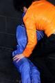 Jill bound and gagged by Simone in shiny nylon rainwear