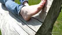 Feet in flip-flops